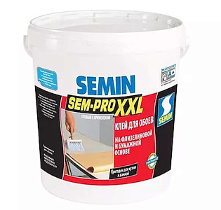 Semin Клей Готовый клей Semin SEM-PRO XXL для виниловых, флизелиновых, бумажных обоев и обоев под покраску, 5 кг.